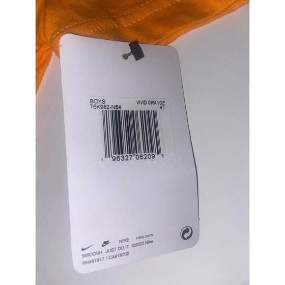 Nike Boys Orange T-Shirt Just Do It size 4T - Picture 6 of 7